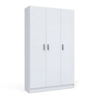 armario de 3 puertas 109x180 cm multi useful melamina blanco