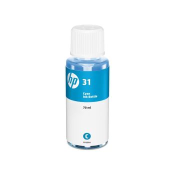 Botella de Tinta Original HP 31 Cian 70ml