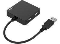 hub - hama 00200121 4x puertos usb usb 20 480 mbps negro