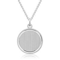 cadena de plata con posibilidad de grabar el colgante