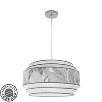 abrila colgante modelo camerun gris detalle hojas con pantalla