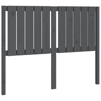 Cabecero Cama Mueble De Dormitorio De Cama Madera Maciza De Pino 125,5 X 4 X 100 Cm Gris M02_0005501