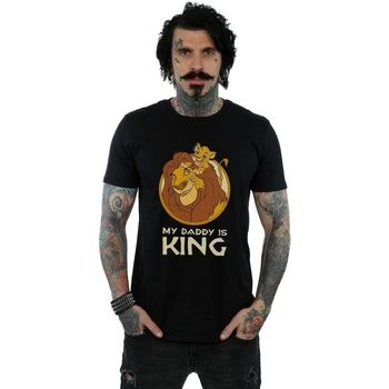 Disney Camiseta The Lion King My Daddy Is King para hombre