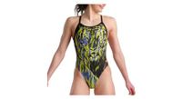 traje de bano arena challenge back one piece azul