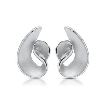 Pendientes de plata 925 parcialmente esmerilados