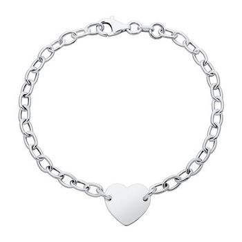 Pulsera de plata de alta calidad con colgante de corazón