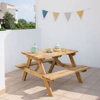 mesa picnic infantil 90x90x56 cm nortene