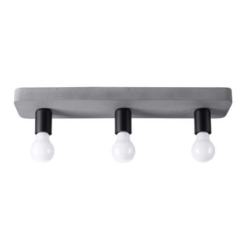 Lámpara de techo gris concreto alt. 10 cm