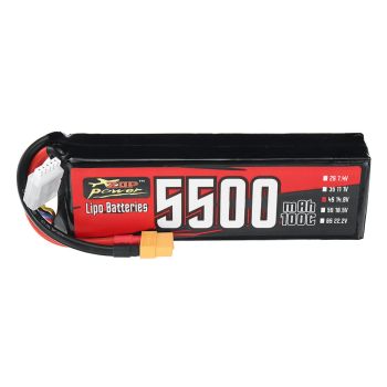 Batería LiPo ZOP Power 14,8V 5500mAh 100C 4S 81,4Wh con conector XT60 para drones de carreras RC, aviones, helicópteros