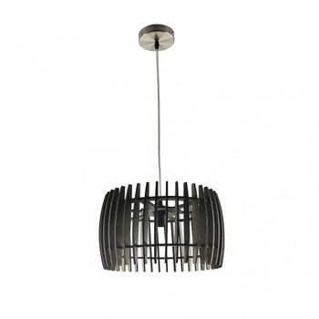 FABRILAMP Colgante Poplar 1xE27 Madera café 35D