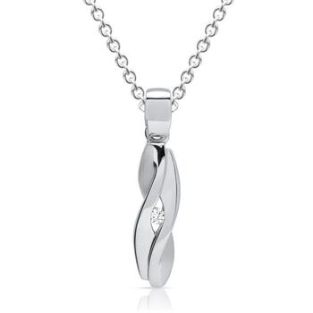 Cadena de plata 925 con piedra circonita colgante