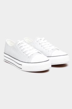 Bambas Anchas Plataforma En Plateado