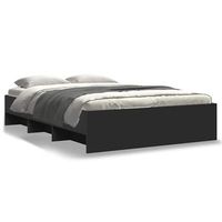 estructura de cama madera de ingenieria negra 140x200 cm vidaxl