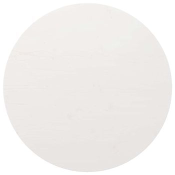 Tablero De Mesa Redondo Madera Maciza De Pino Blanco Ø90x3 Cm Vidaxl