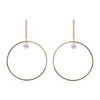 pendientes de plata 925 banados en oro rosa con circonita para mujer