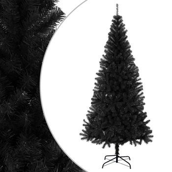 Árbol De Navidad Artificial Con Soporte Pvc Negro 240 Cm Vidaxl