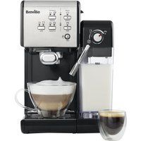 breville one-touch vcf107 coffee machine - black  chrome black