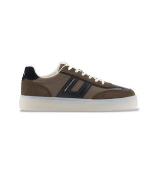 A|X Armani Exchange para hombre. XM002199AF21422MZ439 Zapatillas tennis marrón (42.5), Negro, Plano, Cordones, Casual