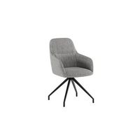 gaia - silla de tela gris oscuro 2 piezas