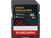 tarjeta sd - sandisk extreme pro 32 gb hasta 100 mbs lectura uhs-i v30 u3 videos 4k y full hd negro