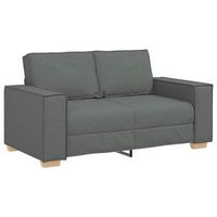 sofa de 2 plazas de tela gris oscuro 160x78x84 cm vidaxl