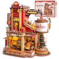 robotime rokr dream gift factory rompecabezas 3d de madera regalo de navidad con luz y musica para adolescentes hombres y mujeres