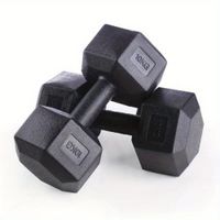 juego de 2 mancuernas hexagonales con revestimiento de vinilo de 25 a 10 kg para culturismo y fitness para hombres en el gimnasio en casa