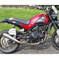 silenciador de escape benelli leoncino 500 e5 mass cafe racer