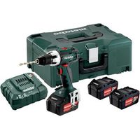 taladro con bateria atornillador bs 18 lt set incluye 3 baterias li-power 18 v40 ah cargador y maletin metabo