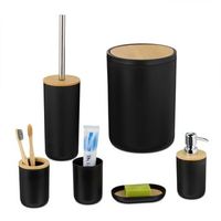 juego de bano 6 piezas negro