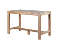 mesa alta de teca maciza reciclada para interior y exterior l150cm