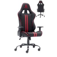 newskill kitsune v2 silla gaming tela transpirable estructura acero negro-roja