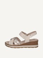 caprice heeled sandal white made of leather with wedge heel size 37