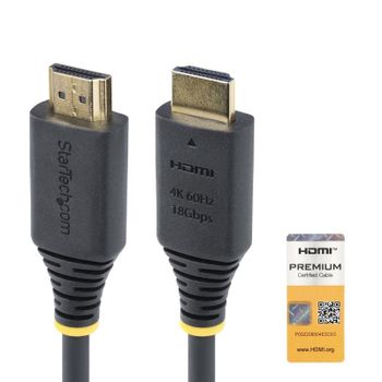 Cable HDMI StarTech 2m Premium Certificado 4K60Hz 18Gbps HDR10 ARC Negro