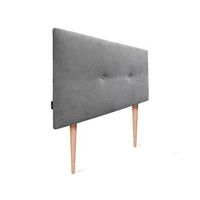 cabecero de tela aqualine con botones 90x105cm con patas camas 8090 - gris