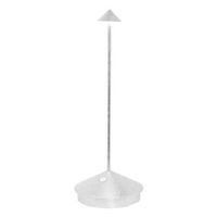 lampara de mesa led pina pro color plata recargable regulable inalambrica color azafran 2200-2700-3000 k