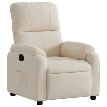 Sillón Reclinable Tela De Microfibra Beige