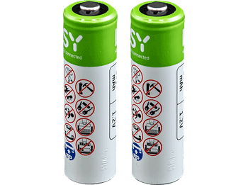 Pilas AA recargables - ISY IAB-2003, 2 baterías AA, 2300 mAh, Níquel-Metalhídrido