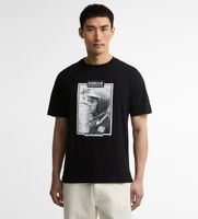 barbour para hombre mts1664 camiseta smq ramshaw negro m casual algodon manga corta