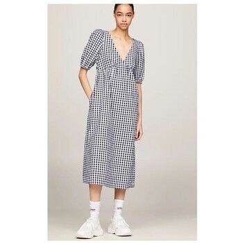 Tommy Jeans Falda VESTIDO GINGHAM MIDI MUJER para mujer