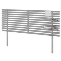 dhome cabecero con estantes de madera reciclada dm colgante pared estilo palet japones con patas 160x46cm cama vintage nordico 160cm espigas gris