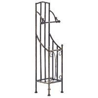 portarrollos de metal negro 68 cm envejecido almacenaje accesorio retro