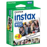 fujifilm pelicula instax wide glossy pack 20