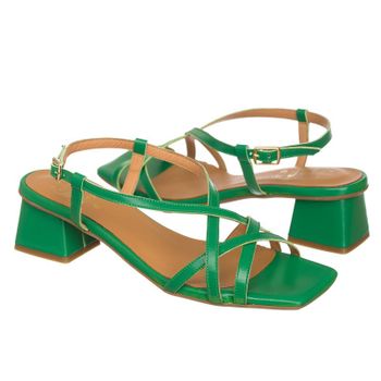 Sandalia tiras verde