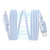 cable usb-c baseus picogo 240w magnetico 1m azul autoenrollable y silicona suave