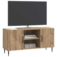 mueble de tv  mueble de salon  gabinete de tv roble artesanal 102 x 345 x 50 cm