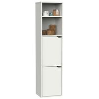columna de bano suspendida nadia 2 puertas color blanco aseo almacenaje mueble 150x37x30 cm