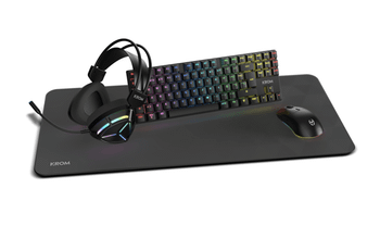 KROM KLASS PCombo Gaming 4 en 1 RGB Negro