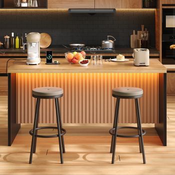 Isla De Cocina Industrial Con Laterales Negros, 155 X 80 X 90 Cm Y Encimera De 40 Mm