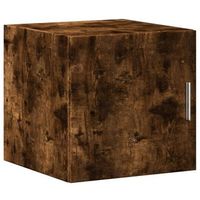 armario de pared madera ingenieria roble ahumado 40x425x40 cm vidaxl